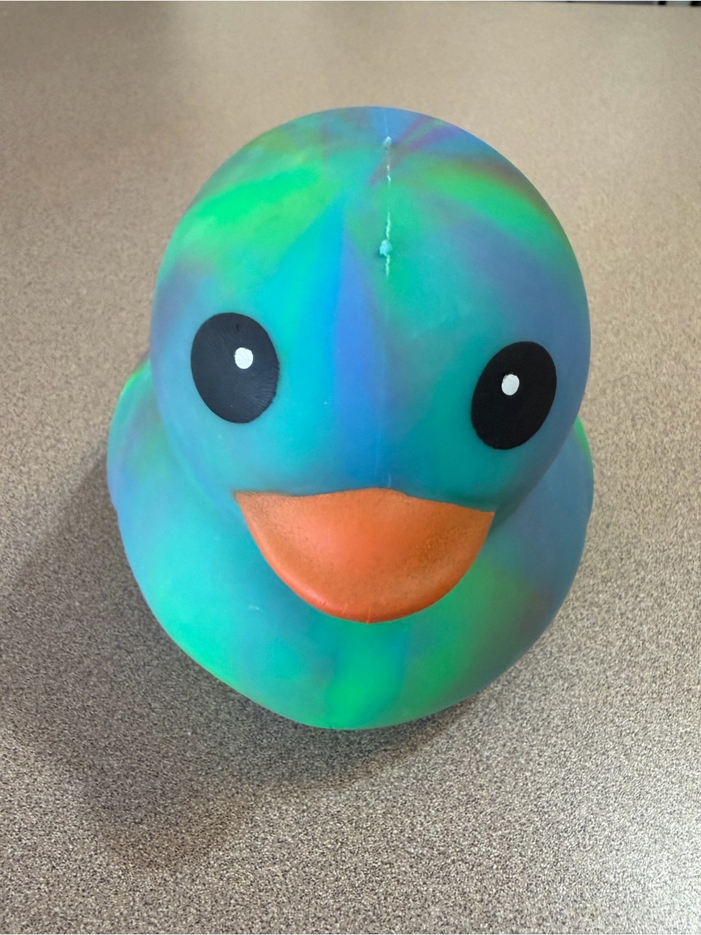 Squeeezy Teal & Orange Tie-Dye Duck NEW WITH TAGS